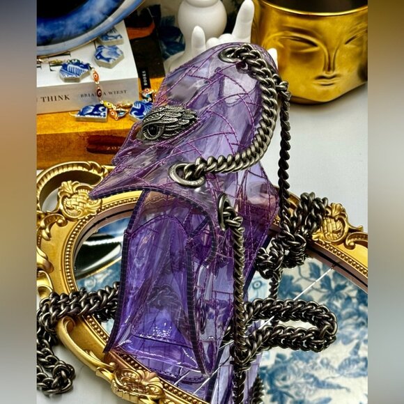 🆕 KURT GEIGER LONDON 🧿 NWOT Mini Kensington Crossbody Bag, Light Purple - Picture 14 of 16